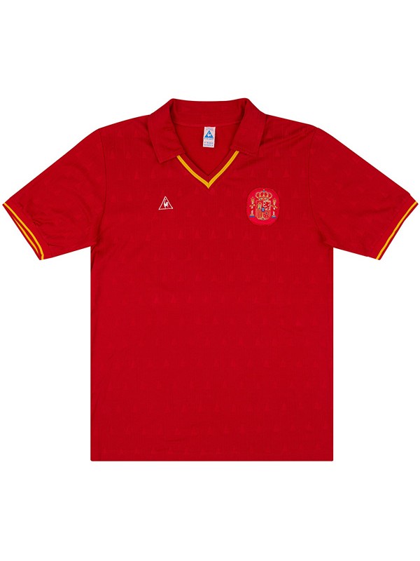 Spain domicile maillot rétro uniforme de football premier kit de football pour hommes haut de sport 1988-1991